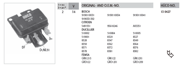 Hüco 13 0427 Regler